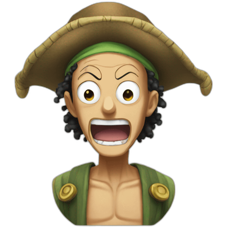 Usopp one piece scream emoji