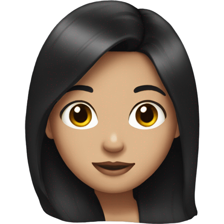 Girl with black hair  emoji