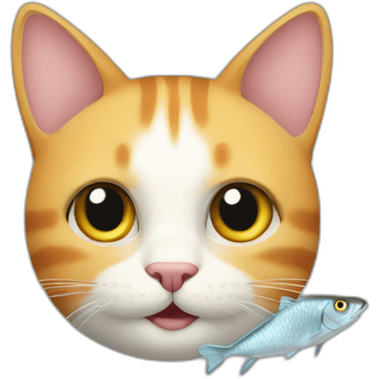 cat with fish emoji