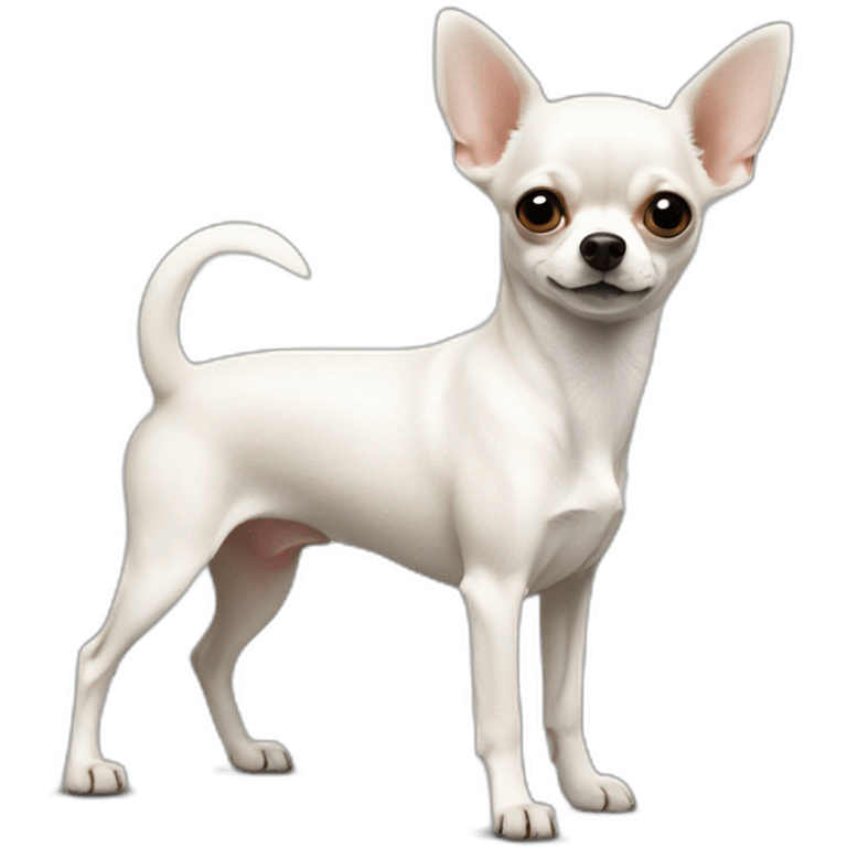 Un chihuahua à poil blanc court emoji