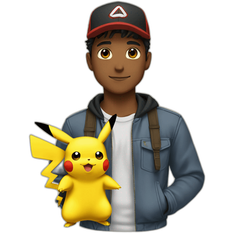 Ash and pikachu emoji