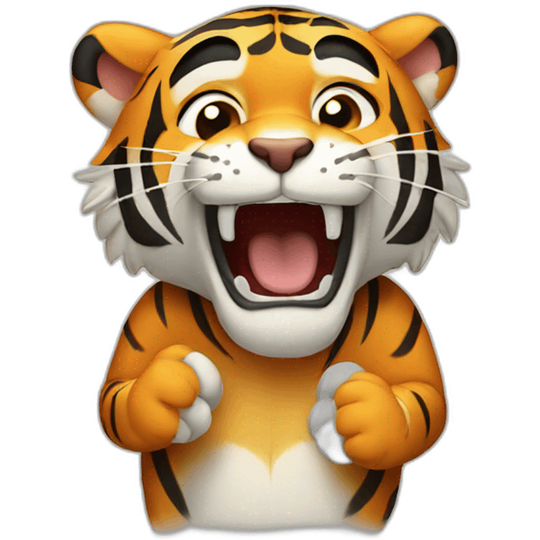 tiger singing emoji