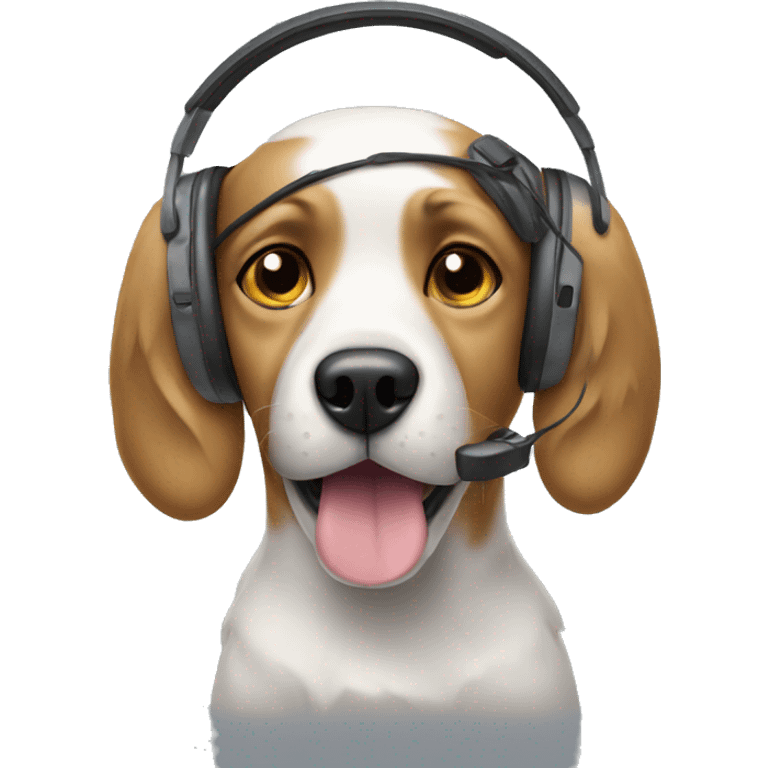 dog with headset emoji