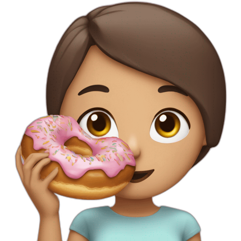 ariana grandee eating a donut emoji