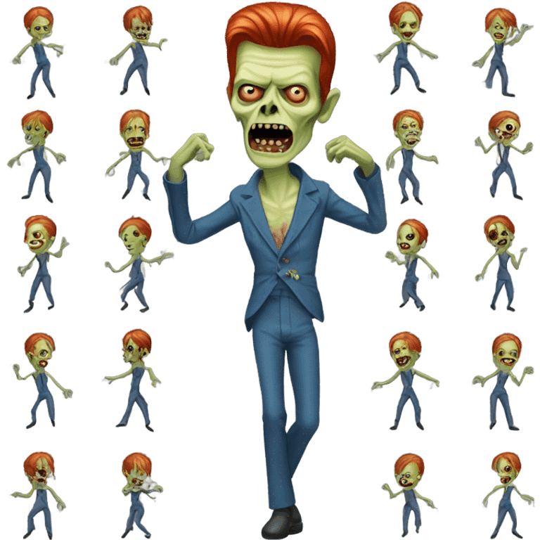 david bowie zombie dancing emoji