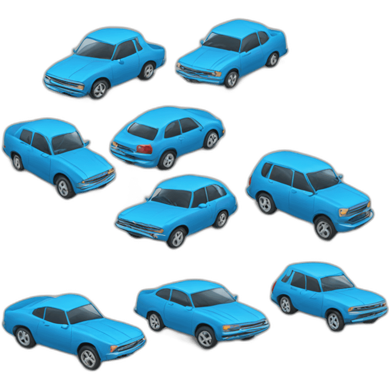 blue cars emoji