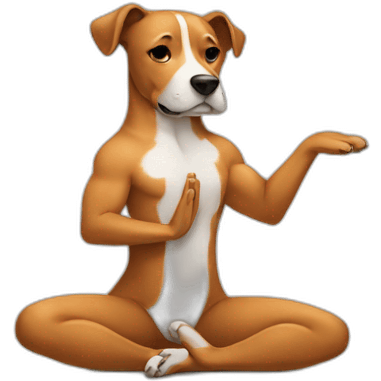 dog doing yoga emoji