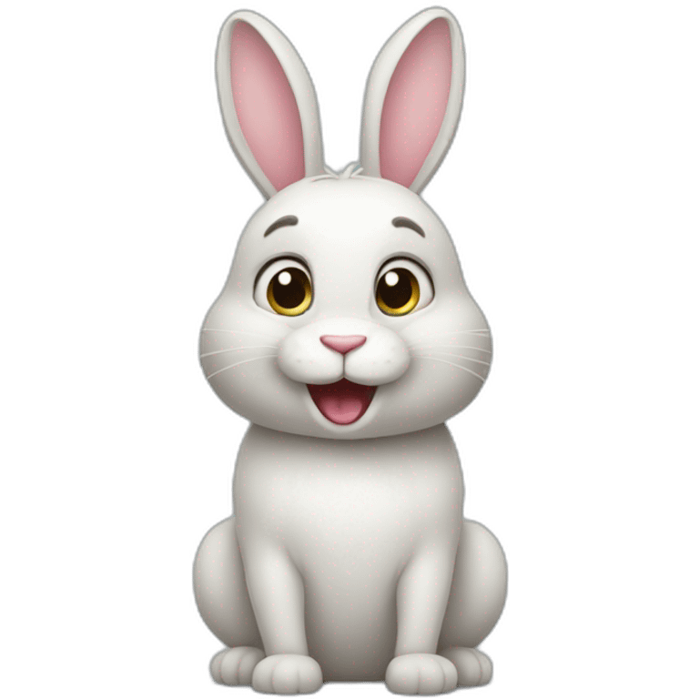 Funny bunny emoji