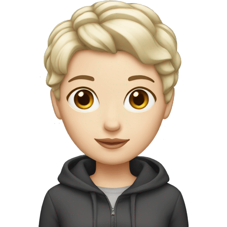 short-hair white girl  emoji