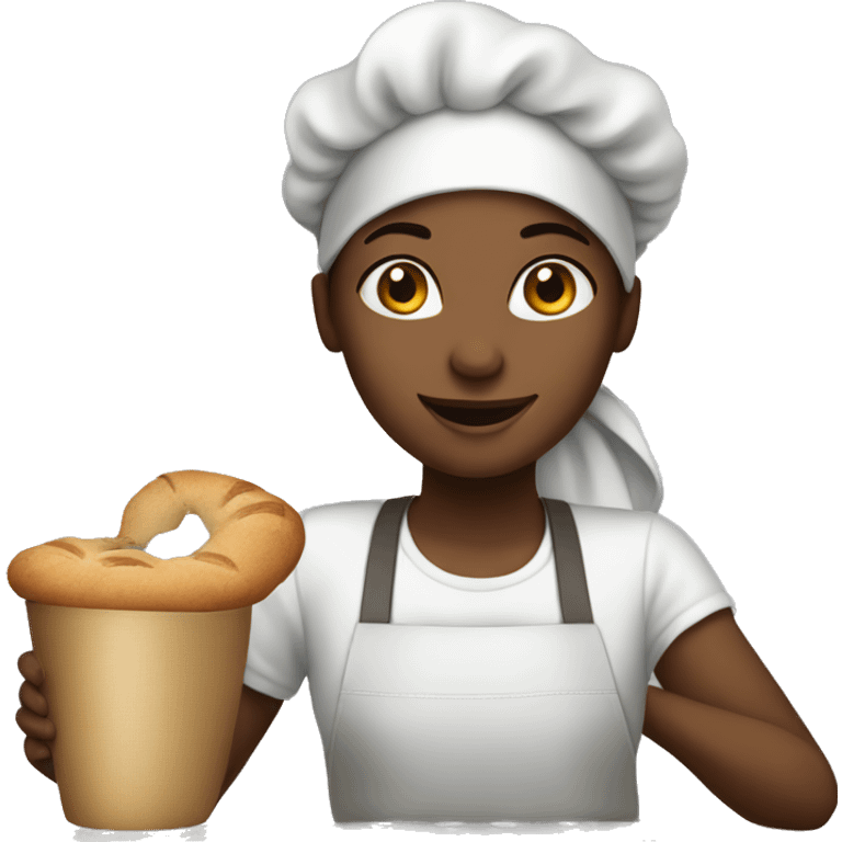 A baking girl emoji