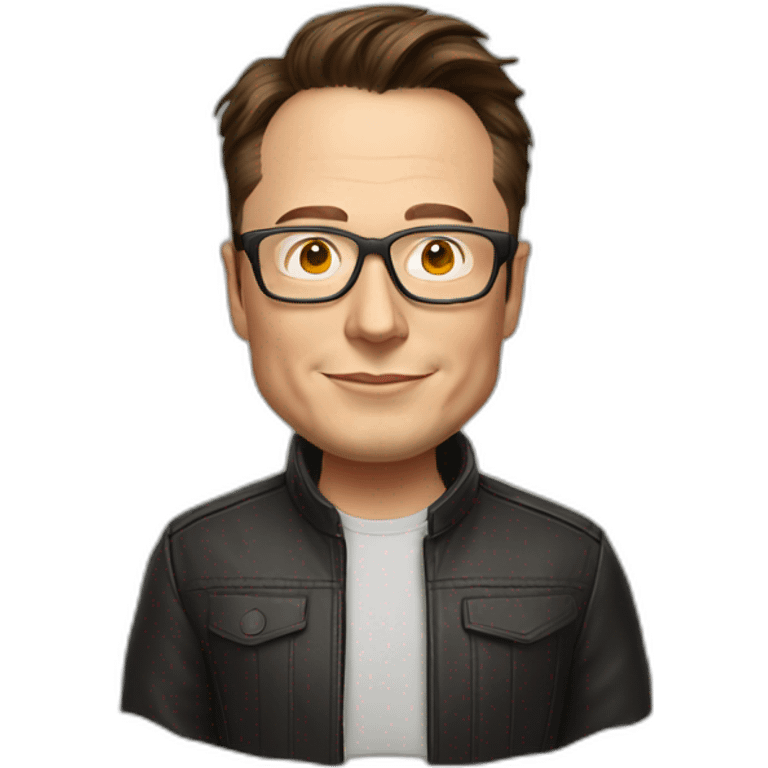 elon musk with spectacles emoji