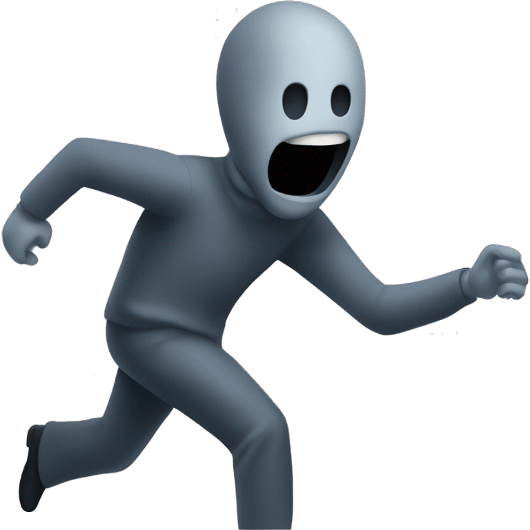 Ghosts chase man emoji