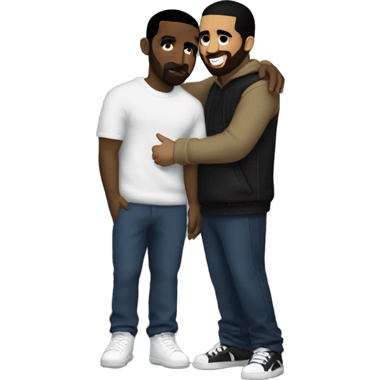 drake and diddy hugging emoji