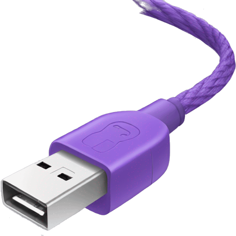 Purple usb cable emoji