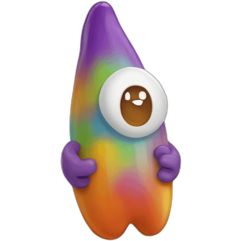 anthropomorphic skittle emoji