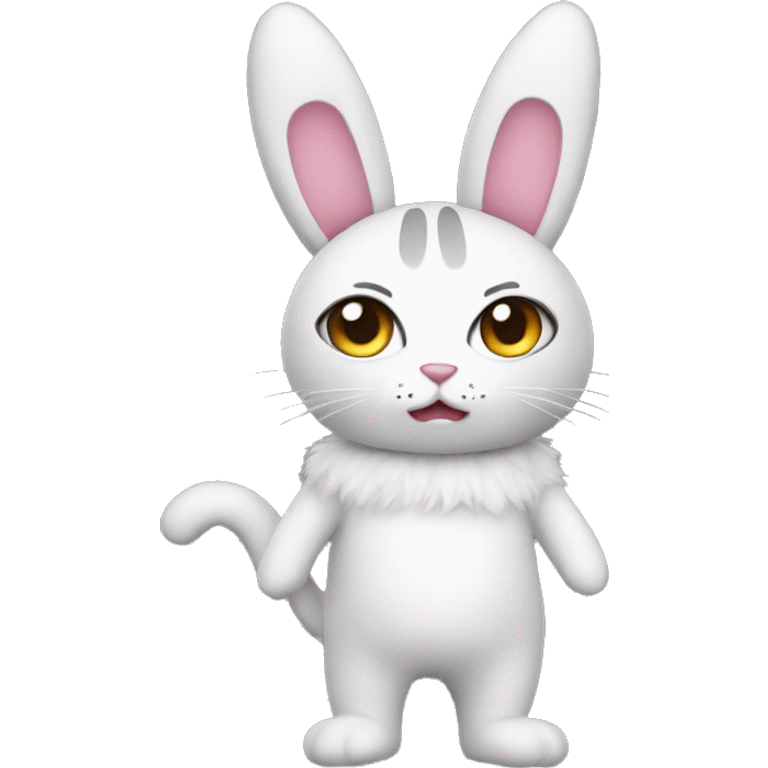 standing cat plushie IN A BUNNY COSTUME emoji