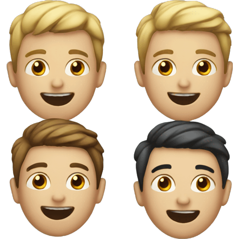 boys having fun together emoji