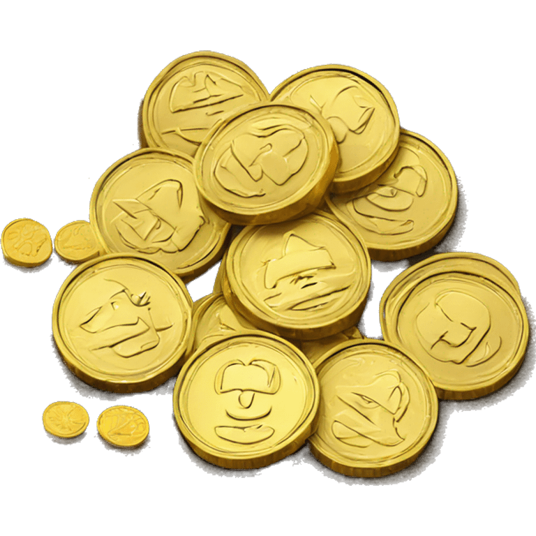 gold coins on the ground  emoji