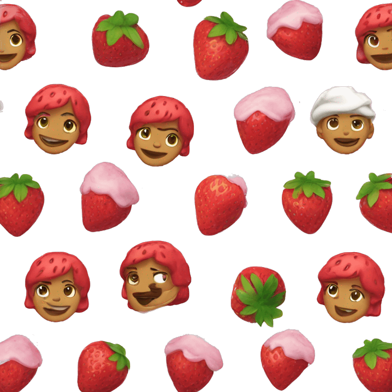 Strawberry shortcake emoji