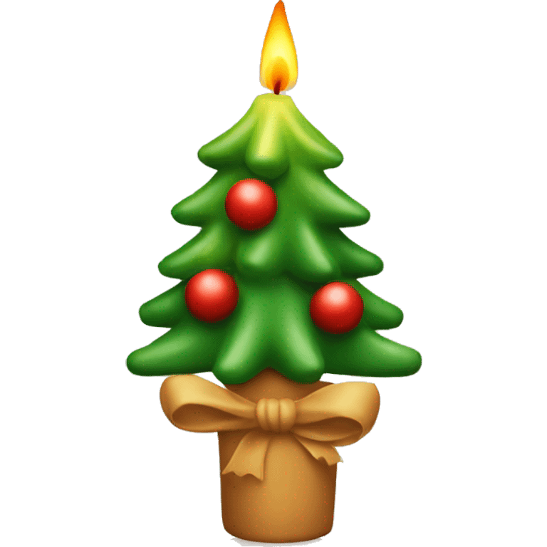 candle on Christmas tree emoji