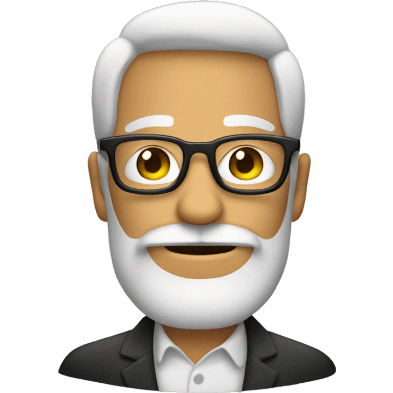 Hombre con lentes y barba emoji