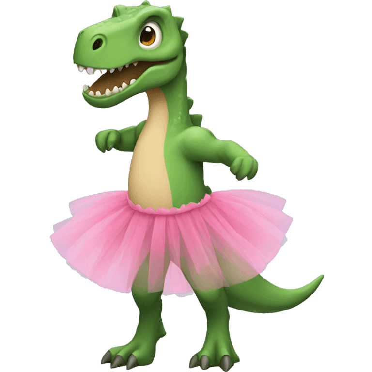 dinosaur wearing a tutu emoji