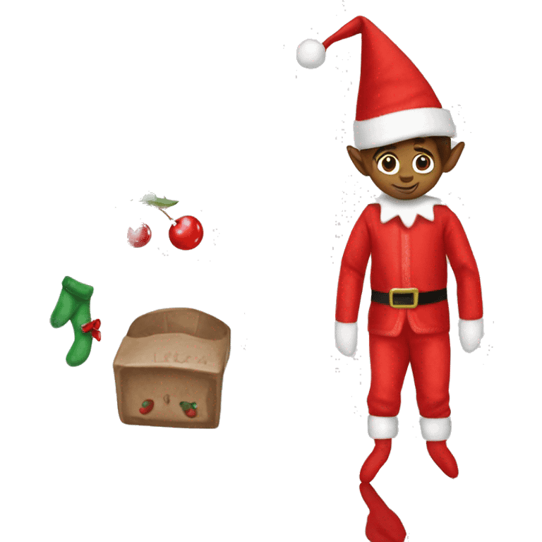 Elf on the shelf wearing pjs emoji