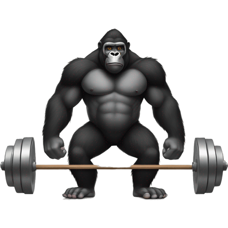 Gorilla inn the gym emoji