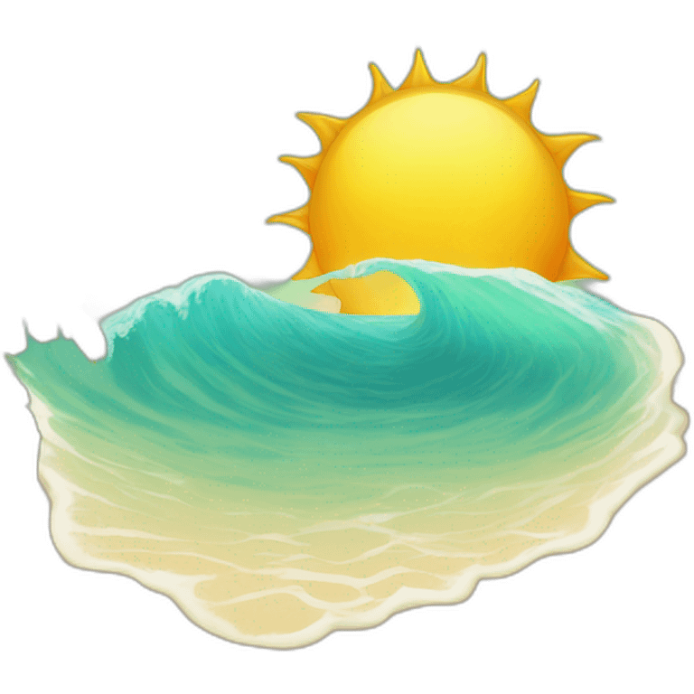 Sun in a beach emoji