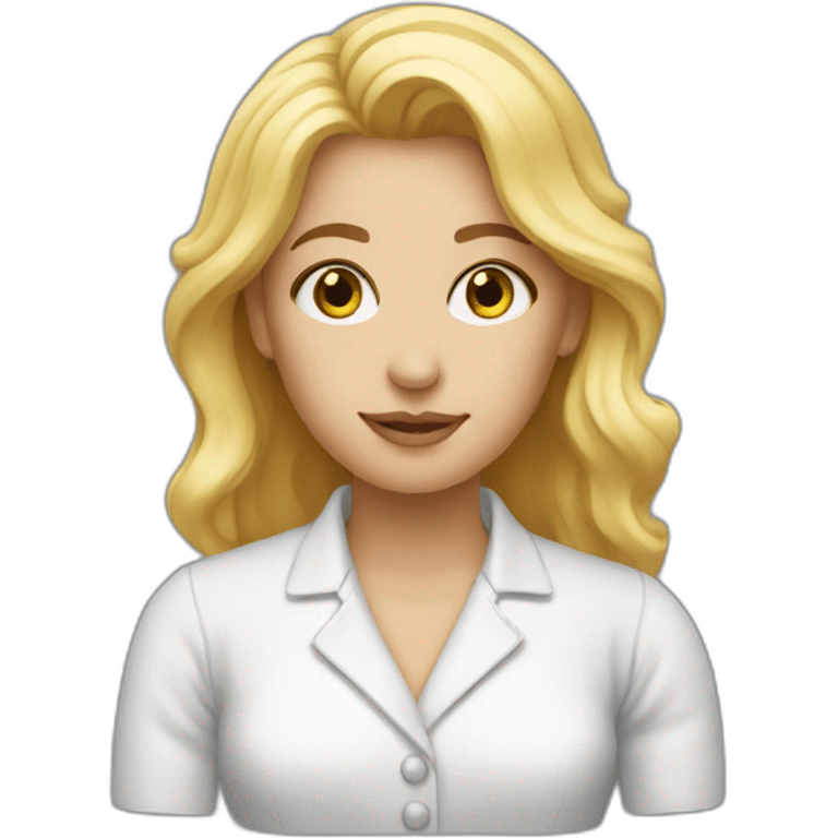 Blonde artist painter emoji