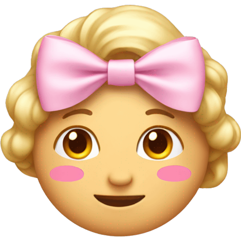 Emojis with light pink bow emoji