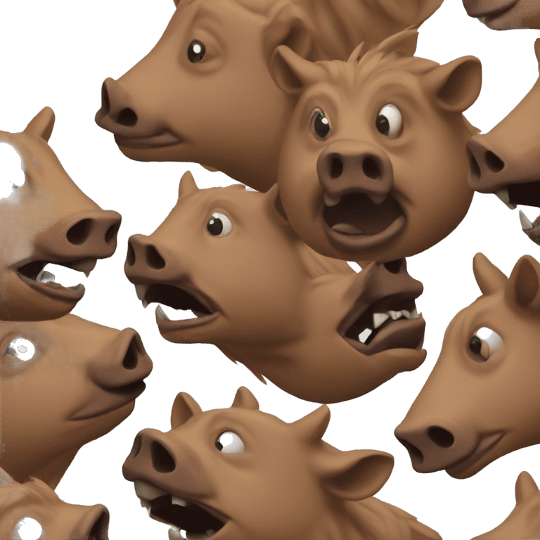 The boar's head is in complete shock emoji