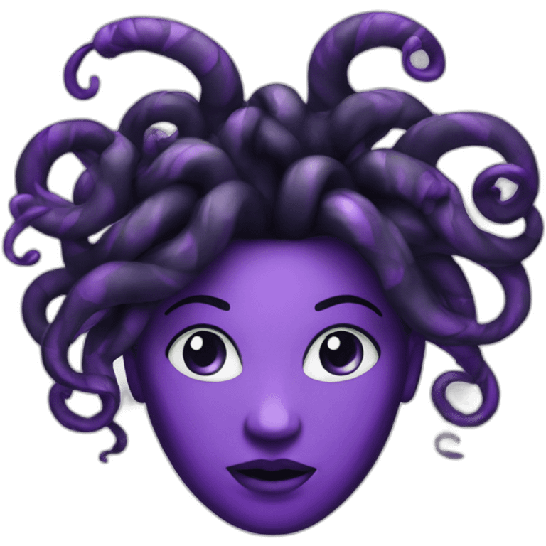 Medusa black and purple emoji