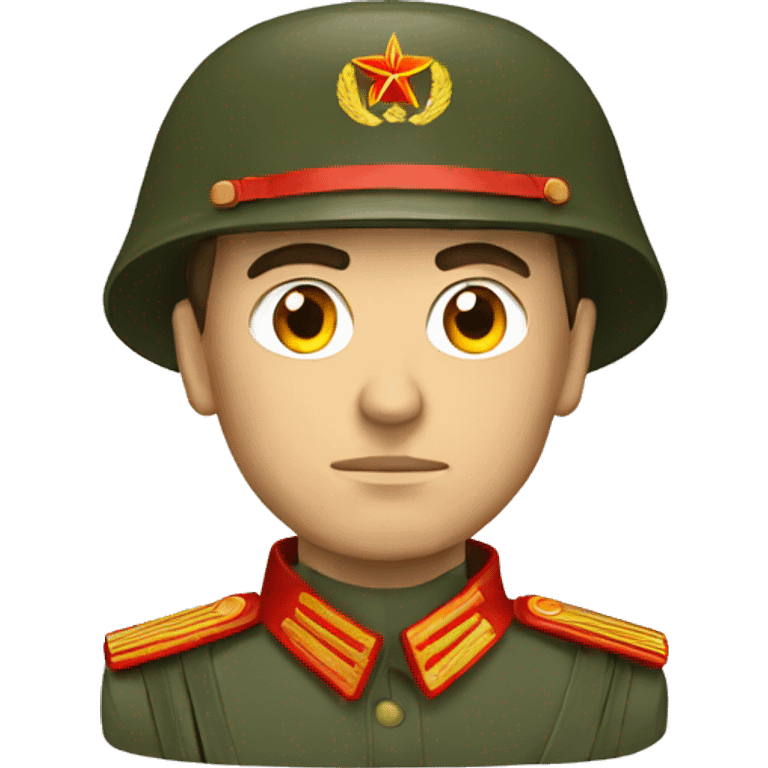 ussr soldier serious with takes emoji