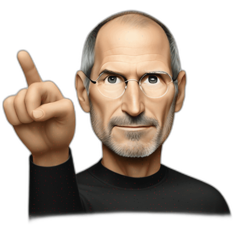 steve jobs pointing fingers emoji