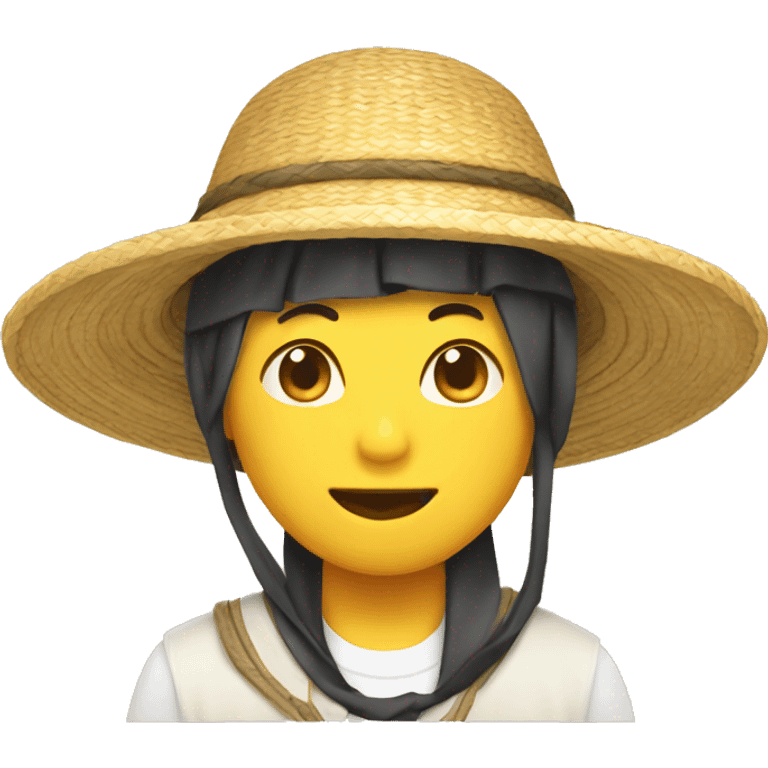 Chinese straw hat emoji