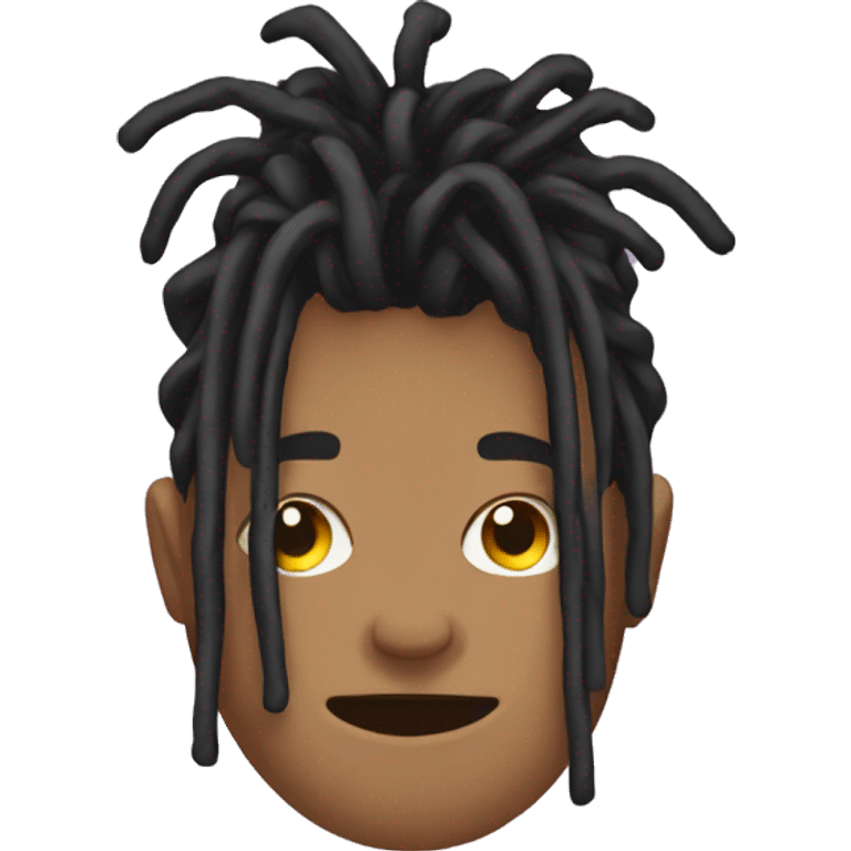 Dreads covering face emoji