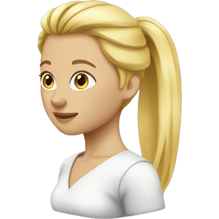 blond ponytail woman emoji