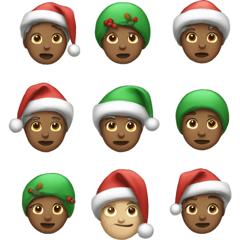 Christmasy emojis inspired emoji