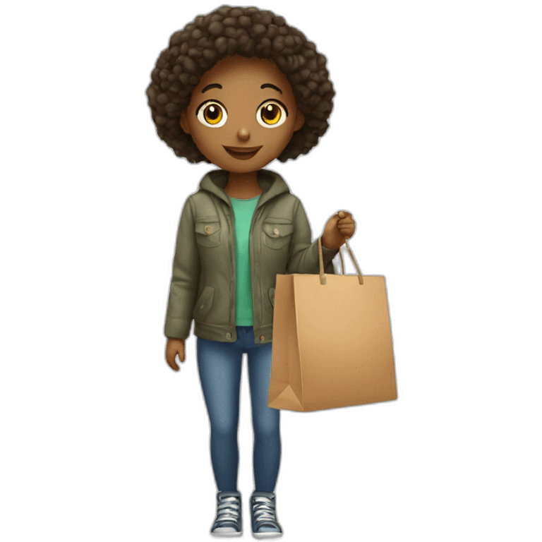 Girl with shopping bag emoji