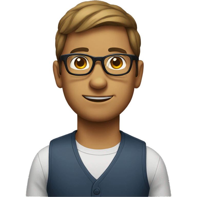 Make a nerd wearing glasses emoji emoji