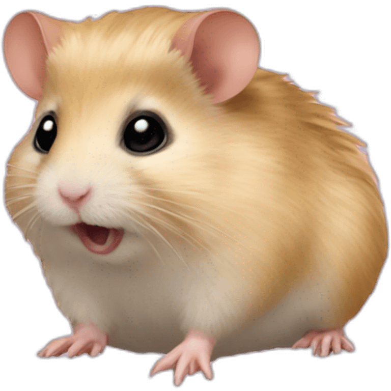 Hamster on lady gaga emoji