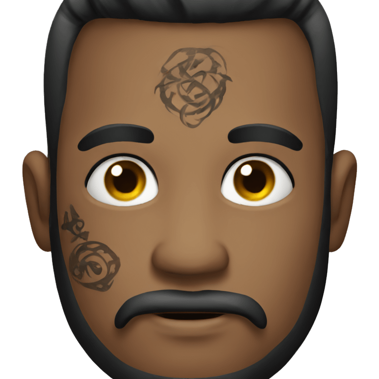 A man whit tattoo  emoji