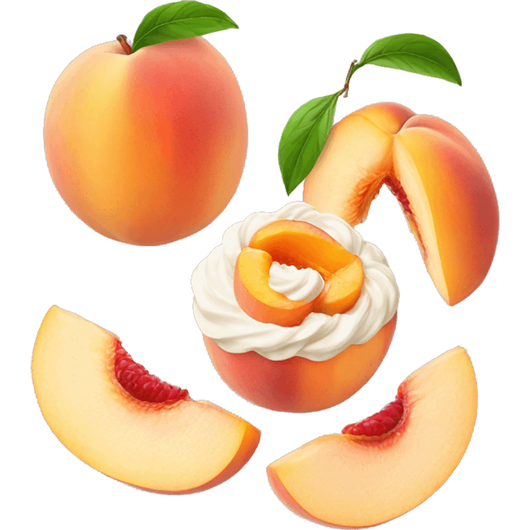 Peach and cream emoji