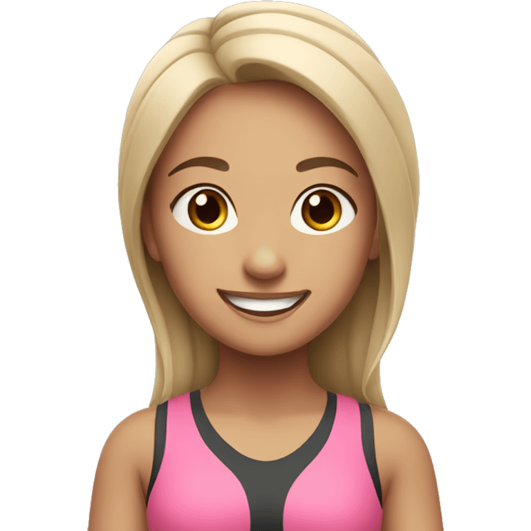 smiling girl in yoga outfit emoji