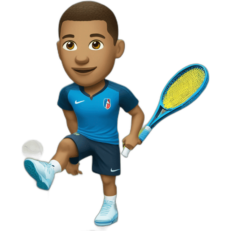 Mbappé, who plays tennis with Ronaldo emoji