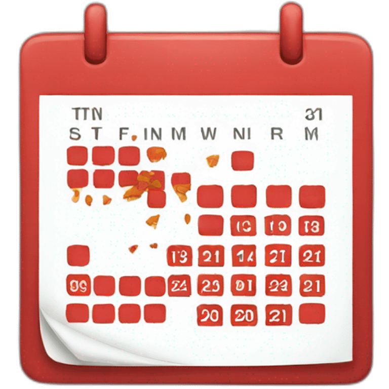 red calendar emoji