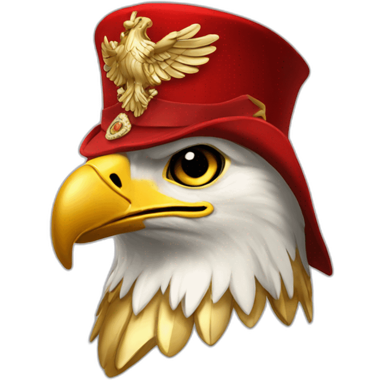 golden imperial eagle with napoleon hat emoji