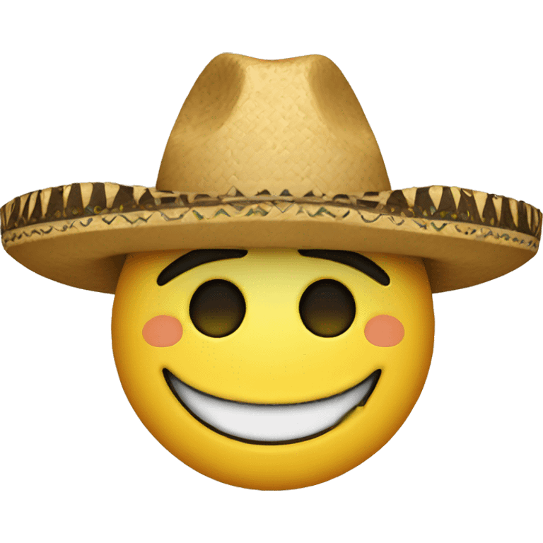 smiley face with sombrero  emoji