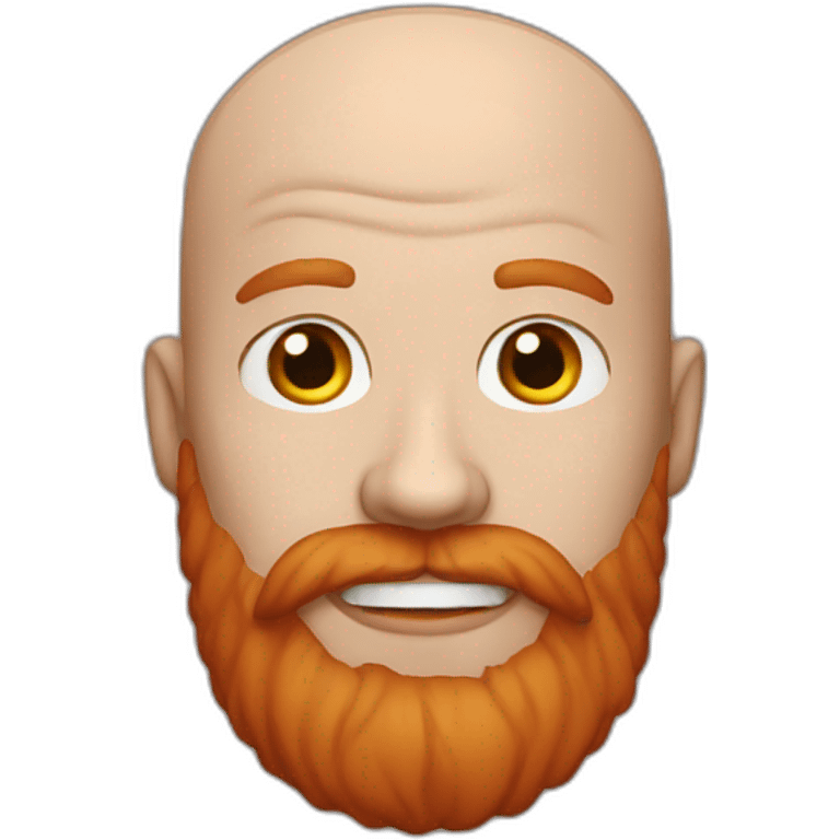 man with bald head and red beard emoji